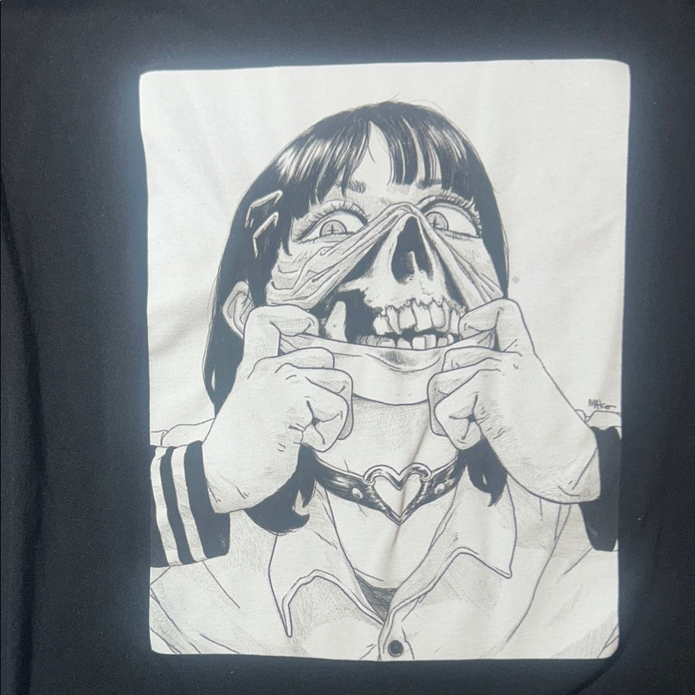 Mako Vice Skull Face Black Graphic Tee - Picture 3 of 3
